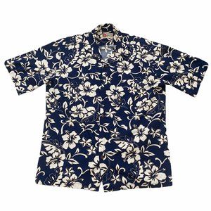 Hilo Hattie Hawaiian Original Short Sleeve Navy